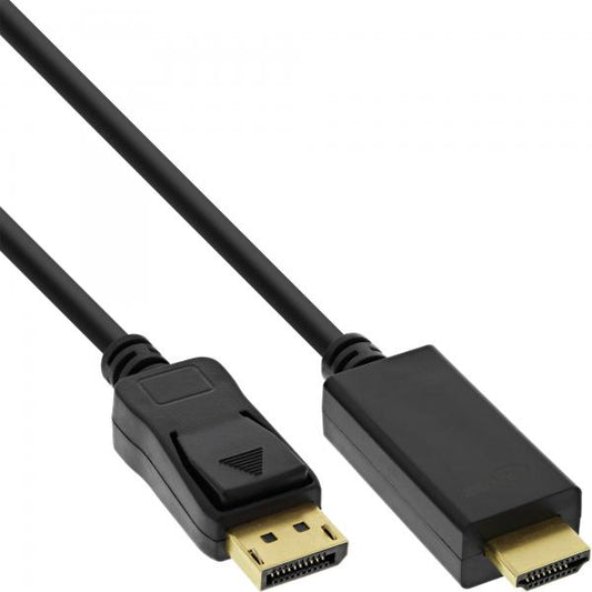 InLine Cavo DisplayPort M a HDMI M, 1m, con Audio, 4K/60Hz, DP1.2, nero