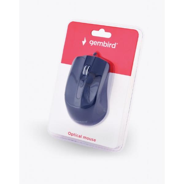 Gembird MUS-4B-01 mouse USB tipo A Ottico 1200 DPI Ambidestro
