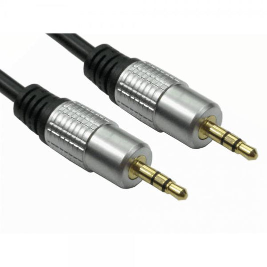 1m 3.5mm Male - Male Stereo Cable - Gold Connectors