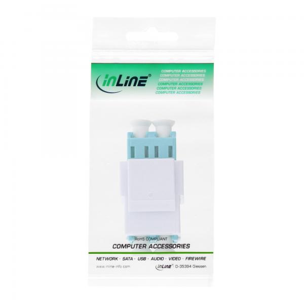 InLine 89988B cable gender changer 2x LC Turchese, Bianco