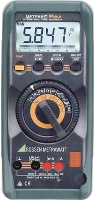 GOSSEN METRAWATT Hand-Multimeter digital METRAHIT World DAkkS kalibriert CAT III 1000 V, CAT IV 600 (M206A)