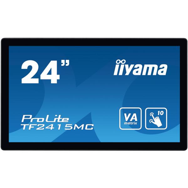 iiyama ProLite TF2415MC-B2 Monitor PC 60,5 cm [23.8] 1920 x 1080 Pixel Full HD LED Touch screen Multi utente Nero (iiyama ProLite TF2415MC-B2 24' Capacitive Touch Screen Display)