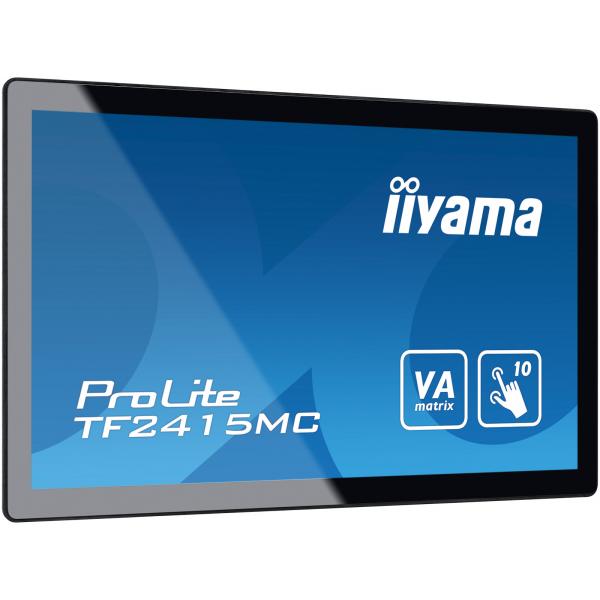 iiyama ProLite TF2415MC-B2 Monitor PC 60,5 cm [23.8] 1920 x 1080 Pixel Full HD LED Touch screen Multi utente Nero (iiyama ProLite TF2415MC-B2 24' Capacitive Touch Screen Display)