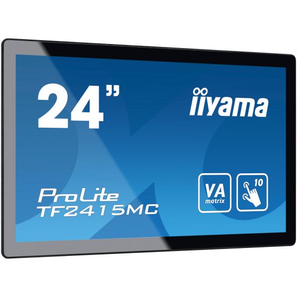 iiyama ProLite TF2415MC-B2 Monitor PC 60,5 cm [23.8] 1920 x 1080 Pixel Full HD LED Touch screen Multi utente Nero (iiyama ProLite TF2415MC-B2 24' Capacitive Touch Screen Display)