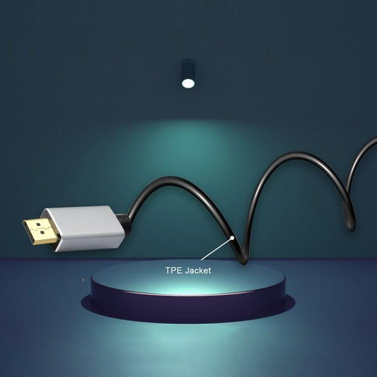 Herweck Helos Premium - Adapterkabel - DisplayPort mnnlich zu HDMI mnnlich - 1,0m - Schwarz - 4K Untersttzung (288453)