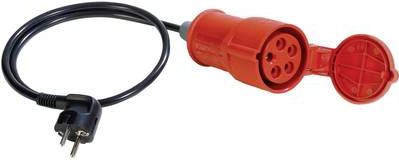 16 A CEE-Kupplung auf Schutzkontaktstecker Passend fr Details VDE 0701/0702 (044122)