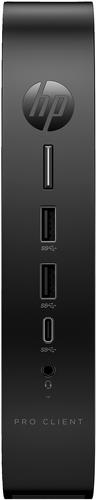 HP Pro t550 - Thin Client - USFF - 1 x Celeron J6412 / 2 GHz - RAM 8GB - Flash 32GB - eMMC - UHD Graphics - 1GbE, Bluetooth 5,2, Wi-Fi 6 - WLAN: 802,11a/b/g/n/ac/ax, Bluetooth 5,2 - IGEL OS - Monitor