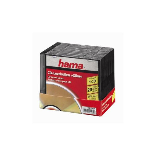Hama 00011432 custodia CD/DVD Nero, Trasparente