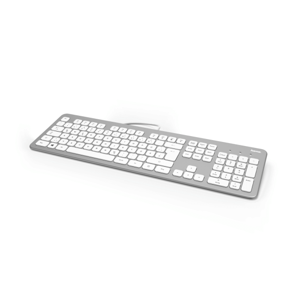 Hama KC-700 tastiera USB QWERTZ Tedesco Argento