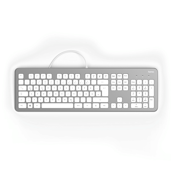 Hama KC-700 tastiera USB QWERTZ Tedesco Argento