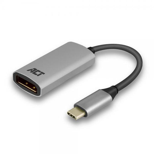 ACT AC7030 cavo e adattatore video 0,15 m USB tipo-C DisplayPort Grigio