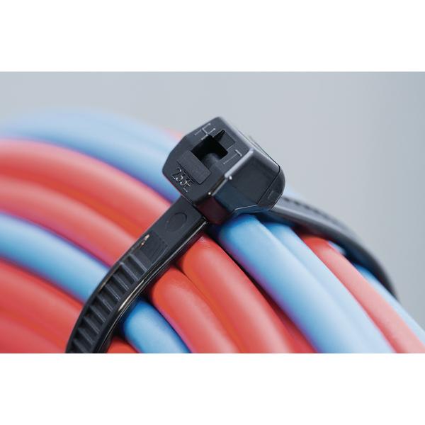 Hellermann Tyton T18ROS fascetta Poliammide Nero 500 pezzo(i)