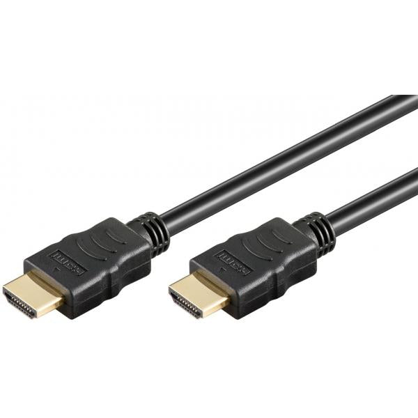 Goobay 41082 cavo HDMI 1 m HDMI tipo A [Standard] Nero (goobay HDMI-kabel med Ethernet - 1 m)