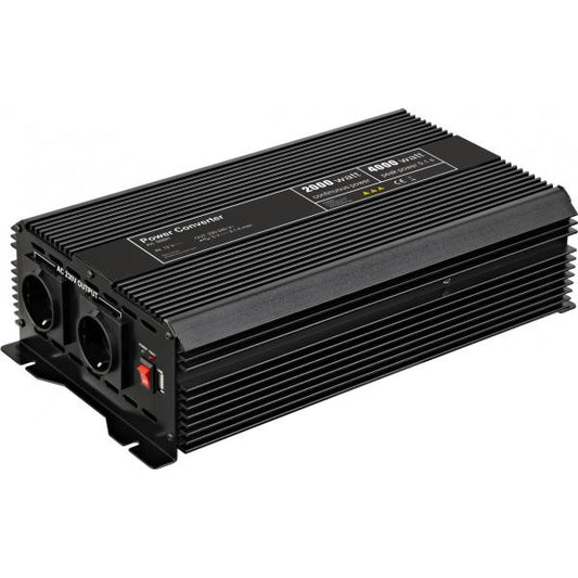 Goobay 58891 adattatore e invertitore Auto/interno 2000 W Nero