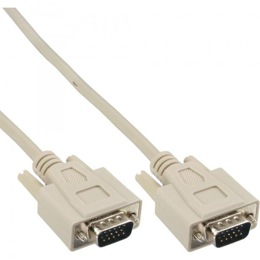 InLine Cavo VGA, Sub-D 15pin maschio / maschio, 10m, beige