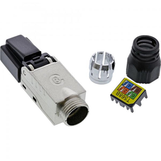 InLine , connettore volante RJ45 Cat.8.1 2000MHz, schermato, a vite