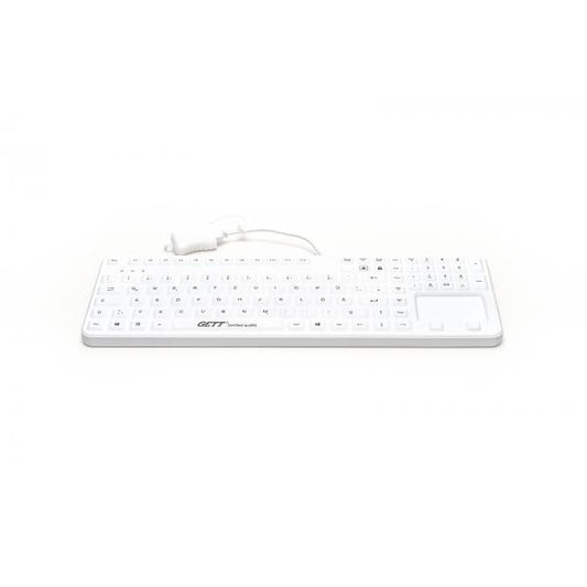 GETT Cleantype Prime Touch+ tastiera USB Svizzere Bianco