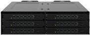 ICY Dock ToughArmor MB118VP-B - Speichergehuse - 6 x U.2/U.3 NVMe SSD, Mobile Rack fr 13,30cm (5,25") Schacht, mit SlimSAS SFF-8654 8i - 2.5" (6,4 cm) - PCIe 4,0 - PCIe 4,0 - Schwarz (MB118VP-B)