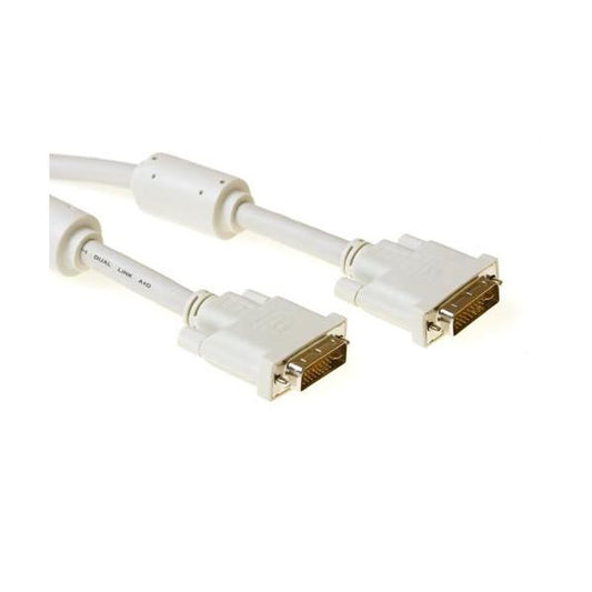 ACT DVI-I Dual Link connection cable, M -M, Ivory 2.0m cavo DVI 2 m