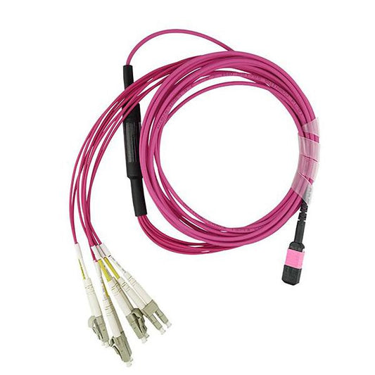 BlueOptics EMC CBL-MPO12-4LC-OM4-2M cavo a fibre ottiche MPO/UPC 4x LC Rosa