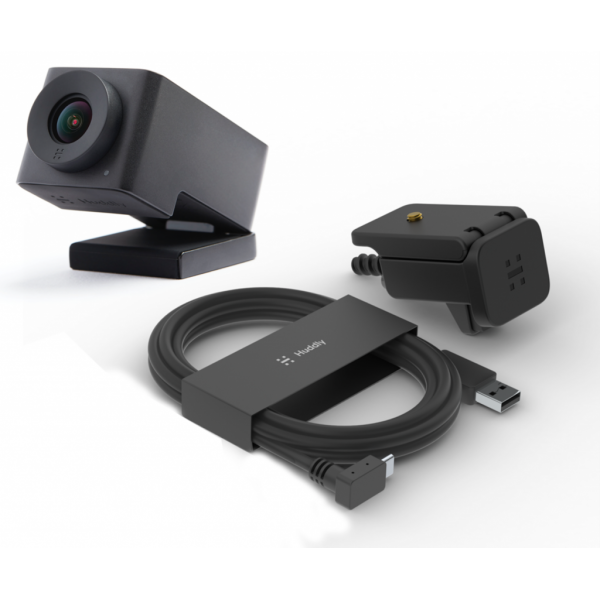Huddly IQ with mic 12 MP Nero 1920 x 1080 Pixel 30 fps CMOS 25,4 / 2,3 mm [1 / 2.3] (Huddly IQ with Mic - Conference camera - colour - 12 MP - 1080p, 720p - audio - USB 3.0 - MJPEG - DC 5 V)