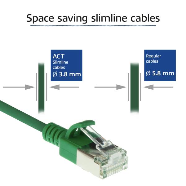ACT DC7705 cavo di rete Verde 5 m Cat6a U/FTP (STP)