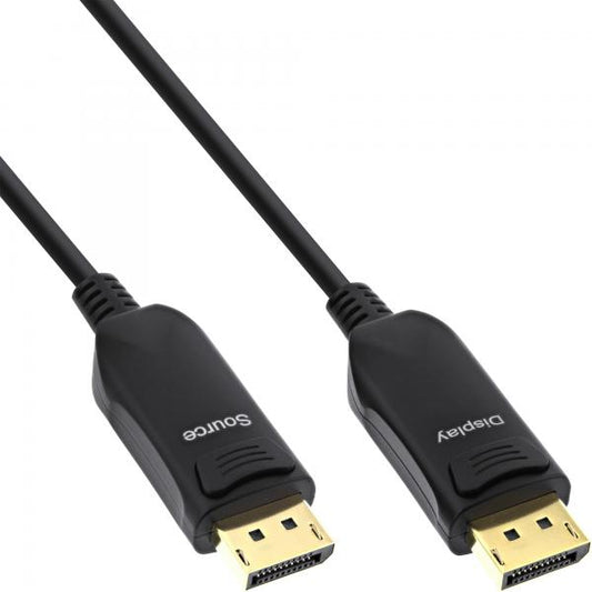 InLine Cavo DisplayPort 1.4 AOC, 8K4K, nero, 30m