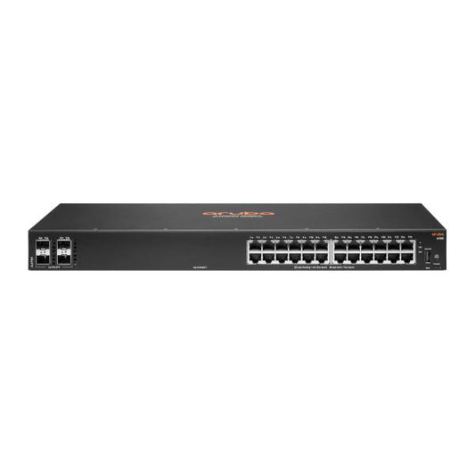 Hewlett Packard Enterprise Aruba 6100 24G 4SFP+ Gestito L3 Gigabit Ethernet (10/100/1000) 1U Nero