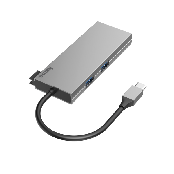 Hama 00200110 hub di interfaccia USB 3.2 Gen 1 (3.1 Gen 1) Type-C 5000 Mbit/s Grigio