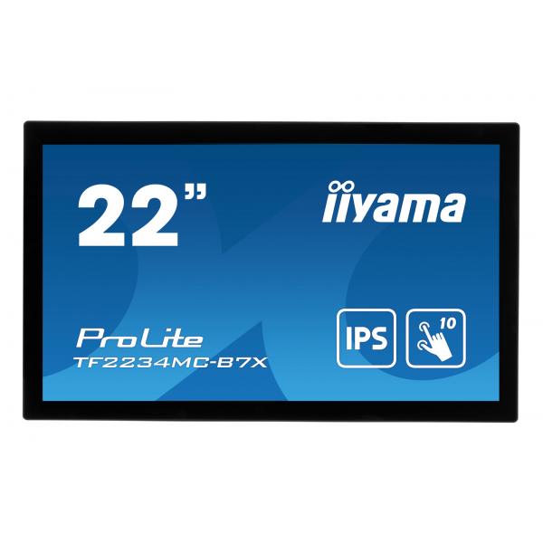 iiyama ProLite TF2234MC-B7X Monitor PC 54,6 cm [21.5] 1920 x 1080 Pixel Full HD LED Touch screen Multi utente Nero (iiyama ProLite TF2234MC-B7X 22' Capacitive Touch Screen IPS Display)