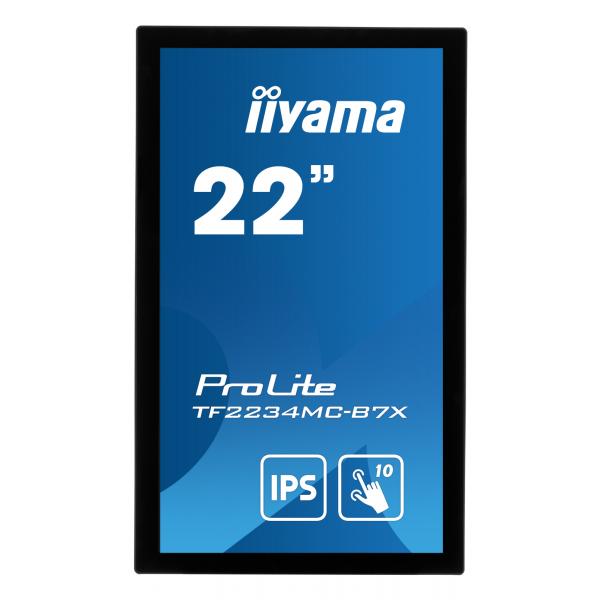 iiyama ProLite TF2234MC-B7X Monitor PC 54,6 cm [21.5] 1920 x 1080 Pixel Full HD LED Touch screen Multi utente Nero (iiyama ProLite TF2234MC-B7X 22' Capacitive Touch Screen IPS Display)
