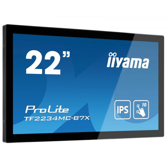 iiyama ProLite TF2234MC-B7X Monitor PC 54,6 cm [21.5] 1920 x 1080 Pixel Full HD LED Touch screen Multi utente Nero (iiyama ProLite TF2234MC-B7X 22' Capacitive Touch Screen IPS Display)