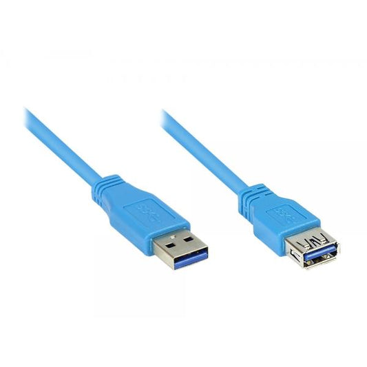 EXSYS EX-K1630-1 cavo USB 1 m USB 3.2 Gen 1 (3.1 Gen 1) USB A Blu