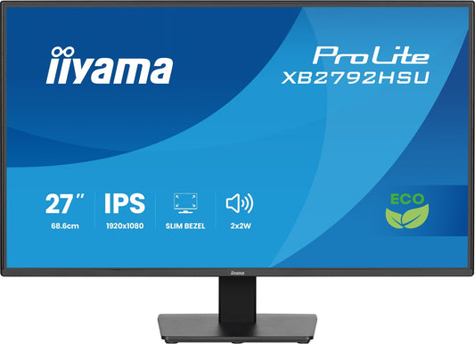 Iiyama ProLite X2792HSU-B1 LED-Monitor 68.6 cm (27 Zoll), schwarz (matt), FullHD, IPS, HDMI, DP, USB-Hub, 120Hz Panel (X2792HSU-B1)