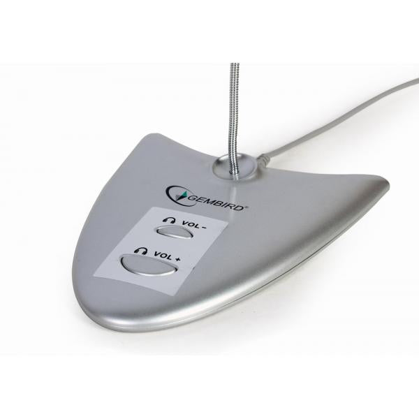 Gembird MIC-DU-01 microfono Argento Microfono per PC