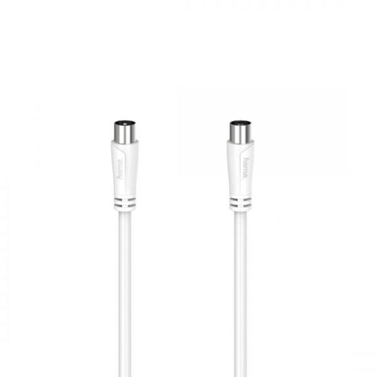 Hama 00205047 cavo coassiale 5 m Bianco