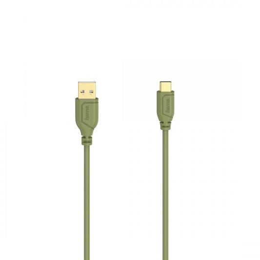 Hama Flexi-Slim cavo USB 0,75 m USB 2.0 USB C USB A Verde