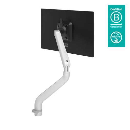 Dataflex 65.110 Supporti a parete per TV 131,6 cm [51.8] Scrivania Bianco (Dataflex Viewprime Plus single monitor arm - white - no mount - height and depth adjustment [5Years warranty])