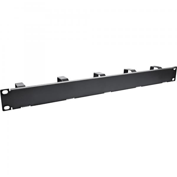 InLine 19" Pannello di gestione dei cavi, 5 staffe piccole, RAL9005, nero