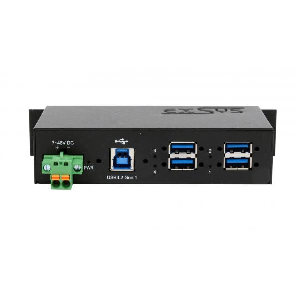 EXSYS EX-1185HMVS-2 hub di interfaccia USB 3.2 Gen 1 (3.1 Gen 1) Type-B 5000 Mbit/s Nero