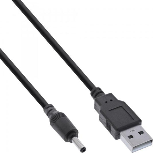 InLine 26806C cavo di alimentazione Nero 3 m USB A 3.5 x 1.35 mm