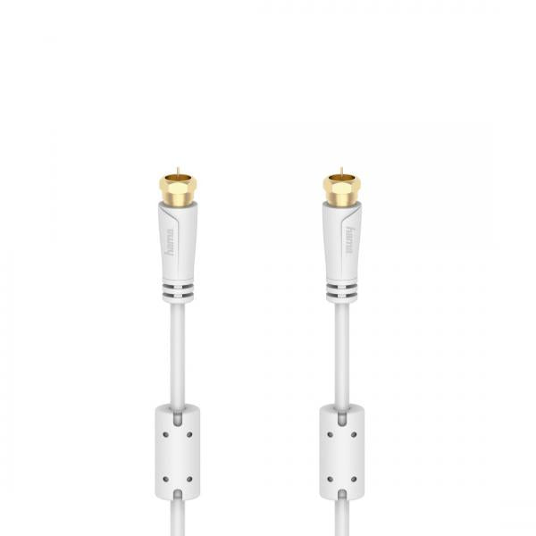 Hama 00201132 cavo coassiale 3 m Tipo F Bianco