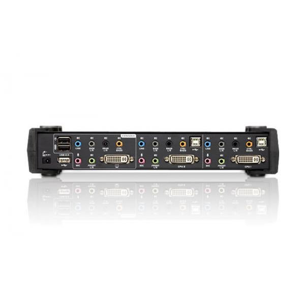 Aten Switch KVMP Dual Link/audio CH7.1 USB DVI a 2 porte