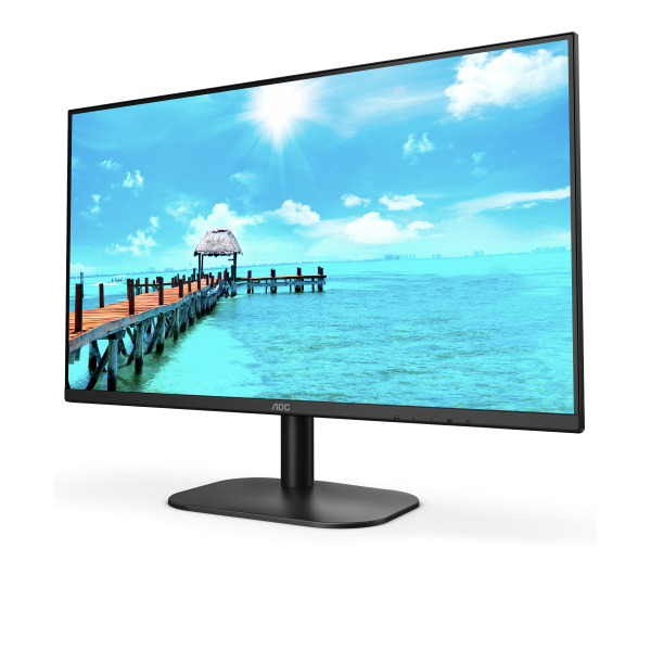Monitor Aoc 27B2QAM - Display 27 pollici LED VA - 16:9 - 1920x1080 Full-HD - Senza cornice su tre lati - 4ms - DisplayPort, Hdmi - 75Hz - Multimediale 2.0W x2 - Vesa - Nero