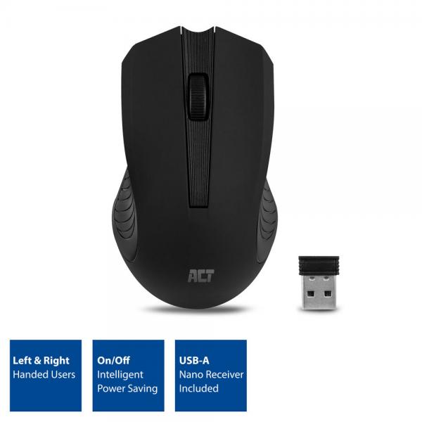 ACT AC5105 mouse Ambidestro RF Wireless Ottico 1000 DPI
