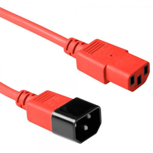 ACT AK5423 cavo di alimentazione Rosso 0,3 m Accoppiatore C13 Accoppiatore C14