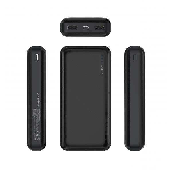 Gembird PB20-01 batteria portatile Polimeri di litio (LiPo) 20000 mAh Nero