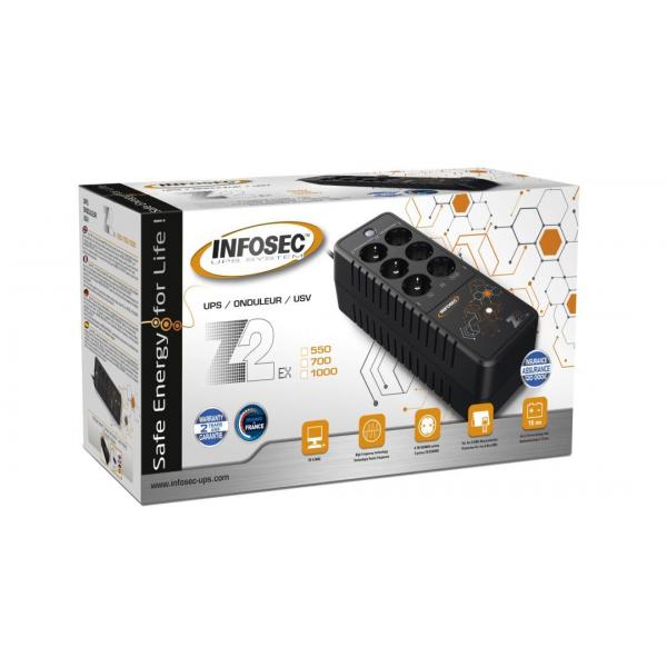 Infosec Z2 EX 700 gruppo di continuit [UPS] 0,7 kVA 360 W 6 presa[e] AC (Z2 EX 700 - Warranty: 24M)