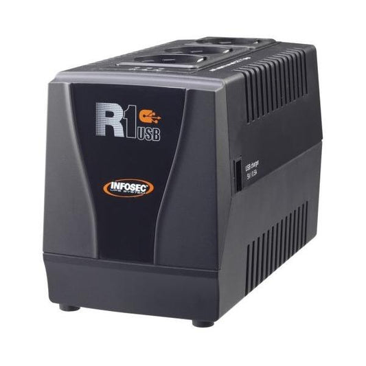 Infosec R1 USB 1000 gruppo di continuit [UPS] 1 kVA 500 W 3 presa[e] AC (R1 USB 1000 - Warranty: 12M)