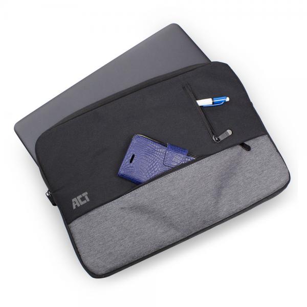 ACT AC8545 borsa per notebook 39,6 cm (15.6") Custodia a tasca Nero, Grigio